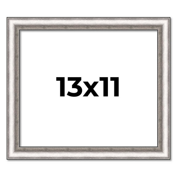 13x11 Frame Silver Real Wood Picture Frame Width 1.25 Inches | Interior Frame Depth 0.5 Inches |