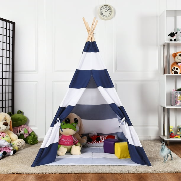 GYMAX Portable Play Tent Teepee Children Playhouse Sleeping Dome W carry Bag