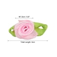 thumbnail image 2 of Uxcell 0.6'' Tiny Satin Ribbon Rose Fabric Flowers Embellishments Rosettes Applique Pink 250 Pcs, 2 of 6