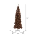 thumbnail image 3 of Vickerman Artificial Christmas Tree 5.5' x 22" Mocha Pencil LED 250 Warm White Lights, 3 of 4