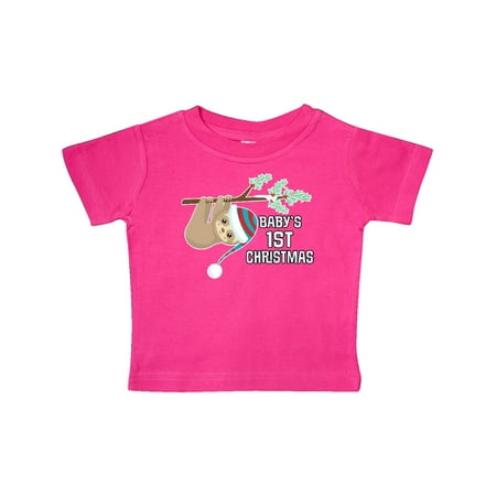 

Inktastic Babys 1st Christmas Sloth Gift Baby Boy or Baby Girl T-Shirt