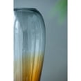thumbnail image 6 of Ombre Glass Vase - 8.5" Dia x 19.5" H - Amber/Black Gradient Design - Home Decor Accent, 6 of 10