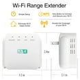 thumbnail image 5 of 300Mbps Wifi Repeater Wireless Internet Booster with Ethernet Port, Covers up to 49ft Home Wireless 2.4 GHz Signal Amplifier, 5 of 8