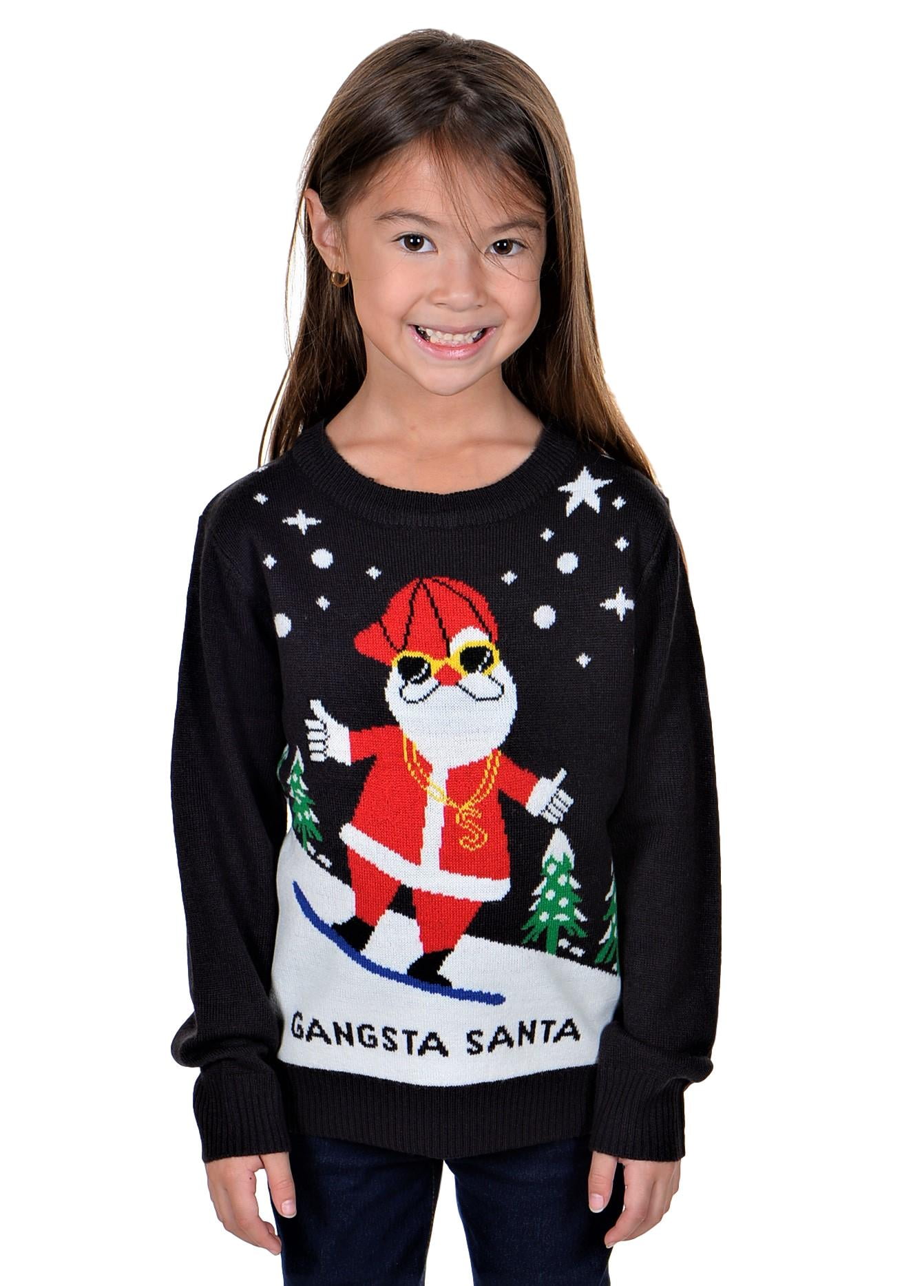 Tstars Girls Ugly Christmas Sweater Holiday Penguin Santa Cute Toddler Sweater