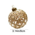 thumbnail image 3 of PONPRNGY 2Pcs Glass Christmas Ball Ornaments Christmas Tree Relief Ornament Set Large Hanging Balls for Xmas Wedding Holiday Wreath Home Decorations, 3 of 6