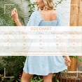 thumbnail image 5 of Women's V-Neck Tie Front Flutter Sleeve Mini Dress - Casual Short Sleeve Smocked Back A-Line Dress for Summer, 5 of 5