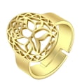 thumbnail image 4 of Lotus Flower Ring IV Stainless Steel Jewelry Birthday Party Gifts for Men Women, 4 of 5