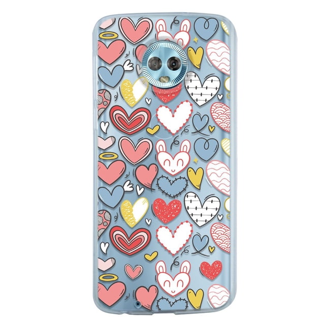 Funda para Moto G6 InstaCase Corazones Pastel Uso Rudo Protector Antigolpes Case