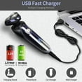 thumbnail image 3 of 5in1 Razor Men's Electric Wet & Dry Shaver Kit, Electric Razor Rotary Shaver With Precision Trimmer Ipx7 Wet & Dry Shaver Hair Trimmer Beard Trimmer B, 3 of 5
