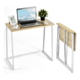 thumbnail image 1 of Homycasa Foldable Oak Home Office Desk with MDF Top, 1 of 6