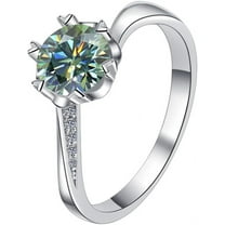 Moissanite Ring for Women 1 Carat Diamond Engagement Rings 18K 925 Sterling Silver Moissanite Ring Womens Anniversary Rings Diamond Wedding Promise Rings Lab Diamond Ring