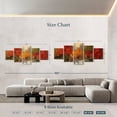 thumbnail image 4 of Elephant Stock Fall Riverside I Wall Art - Horizontal Multi Panel Canvas - Bedroom Wall Decor - Abstract Multi Panel - Yellow And Orange Decor By Silvia Vassileva - 80" x 36", 4 of 8