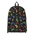 thumbnail image 3 of Game Controller Black Pattern Backpack for School, Cute School Bag with Adjustable Shoulder Straps and Padded Back, 15.7"x11.8"x5.5", 3 of 4