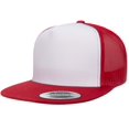 thumbnail image 1 of Gorra trucker Yupoong Classic con frente blanco y cierre snapback, 1 of 2