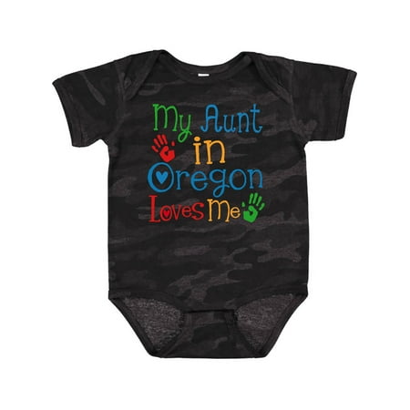 

Inktastic My Aunt in Oregon Loves Me Gift Baby Boy or Baby Girl Bodysuit