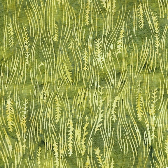 Vertical Grass - Green Ivy - Island Batik