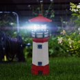 thumbnail image 1 of ORUYROP Outdoor Solar Lighthouse, Rotating Lamp LED Solar Garden Lights, Smart Sensor Rotating Lamp for Garden Landscape Yard, 1 of 7