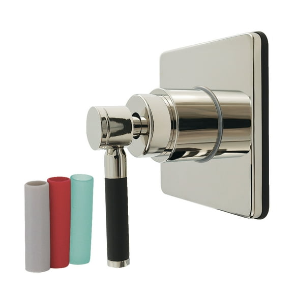Kingston Brass KS4046DKL Kaiser Single-Handle Six-Way Diverter Valve with Square Trim Kit, Polished Nickel