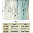 thumbnail image 5 of Christian Bible Blanket Psalm 23 Throw Blanket Christian Gifts and Decor Religious Bible Verse Blanket for Girls Women Men Kids Adults Soft Warm Cozy Fleece Blanket for Couch Sofa Bed 80"x60", 5 of 5