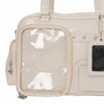 thumbnail image 2 of Hfppkn PU Leather Pin Display Ita Tote Bag Transparent Window Shoulder Handbag for Daily Use 35x11x25cm Style 1, 2 of 7