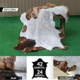 thumbnail image 2 of Natural Brown and White Goat Skin Rug | Premium Hair-On Leather for Modern Home Decor, 2 of 5
