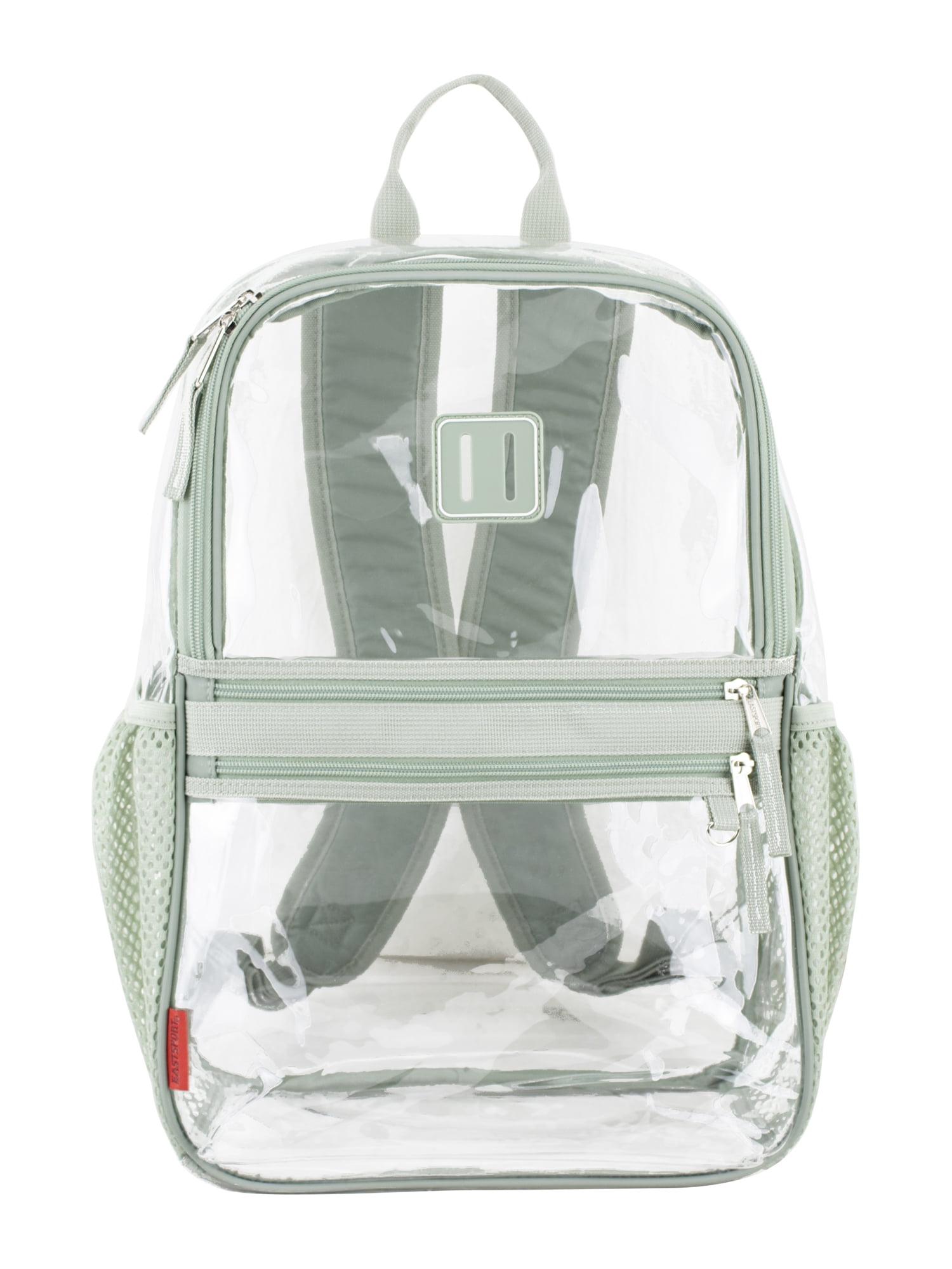 Eastsport Clara Clear Backpack Bundle w/ Zipper Pouch, Seagrass