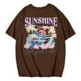 thumbnail image 6 of Trendfront Womens Oversized Graphic T Shirts Tropical Beach Sunshine Back Print Top Casual Loose Fit Short Sleeve Tee Outfits, 6 of 8