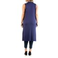 thumbnail image 2 of 24seven Comfort Apparel Plus Size Long Sleeveless Cardigan Vest, 2 of 4