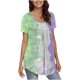 thumbnail image 5 of Fiudx Ofertas Flash Artículos En Oferta Blusa Holgada de Manga Corta con Cuello Redondo Informal Estampada a La Moda para Mujer, 5 of 6