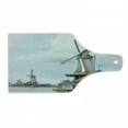 thumbnail image 1 of Dutch Cutting Board, Photo of Historical De Kat Windmill in Zaanse Schans at Province of North Holland, Decorative Tempered Glass Cutting and Serving Board, in 3 Sizes, by Ambesonne, 1 of 2