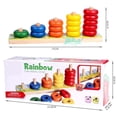 thumbnail image 1 of Wooden Counting Beads Toy For Toddlers 3 Years Old Color Sorting Number Counting Learning Educational Toy With 10 Graduated Bead Columns, 1 of 6