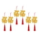 thumbnail image 3 of Decoraciones de año Nuevo chino, adornos colgantes rojos y dorados, colgante para el Festival de primavera, árboles, bonsái, decoración del hogar Fu personaje 6 piezas Salvador Colgantes Bonsai, 3 of 10
