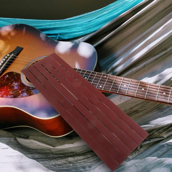 Raindrops 6pcs Guitar Frets Polishing File Bass Guitar Sanding Tool Guitar Bass Luthier Tool Guitar Maintenance Kit Bass Guitar Sanding Tool