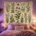 thumbnail image 2 of Purple Coneflower Among Wildflowers, Peaceful Vintage for Plant Lovers, Botanical Wall Art, Housewarming Gift, Tapestry Wall Hanging for Bedroom and Living Room, 2 of 7