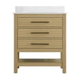 thumbnail image 5 of Elegant Kitchen and Bath 30 inch Single Bathroom Vanity in Honey Brown with backsplash, 5 of 10
