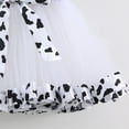 thumbnail image 4 of FINALGANG Girls Kids Crew Neck Short Sleeve Happy Birthday Cow Print T Shirt Cow Print Tulle Tutu Skirt Set For Birthday Party Daily Wear Soft Outfit, 4 of 4