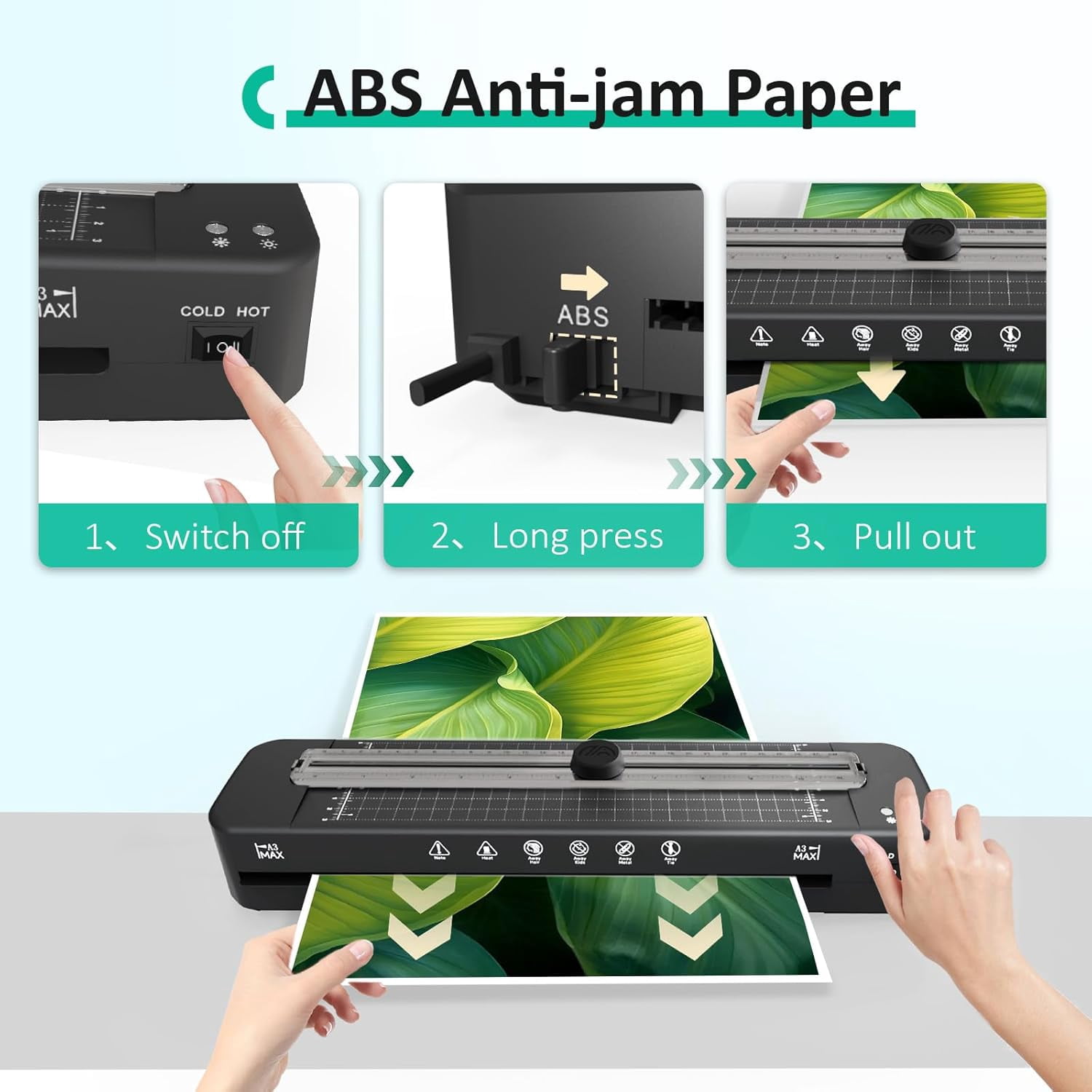 13" Laminator - 11x17 Laminator with 50 sheets, hot and cold, built-in cutter and corner rounder