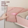 thumbnail image 5 of DIMJ 6 Pack Boot & Shoe Boxes with Handles, Pink Non-Woven Fabric Open Home Storage Bins, Trapezoid Foldable Baskets for Bedroom Shelves and Home Organization, 5 of 11