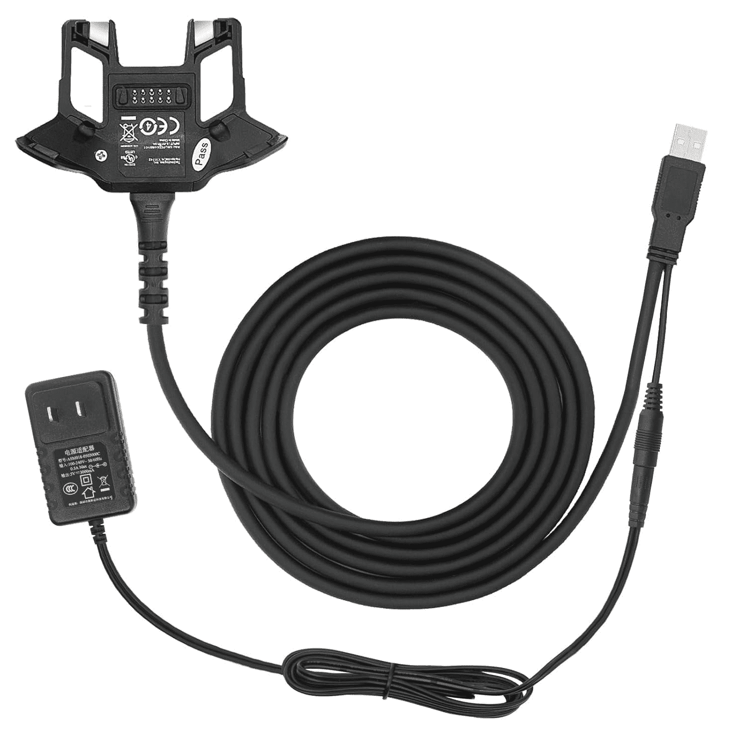 Charging Cable for Zebra Motorola TC70 TC75 Scanner USB Charger Cable with Adapter CBL-TC7X-USB1-01 for TC72 TC77 Scanner