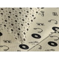 thumbnail image 4 of Ambesonne Music Quilted Bedspread Set 3 Pcs, Retro Records Headphones, King Size, Cream Black, 4 of 5