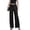Black, variant on Levmjia Women's Satin Wide Leg Pants High Waisted Lounge Pants with Pockets Adjustable Drawstring Casual Trousers for Evening