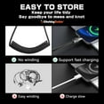 thumbnail image 6 of Chubby Cable Curly Chubby-240W Retractable Fast Charging Cable for Car, Durable Coiled Charge Cord Compatible with Car, Usb-A to Type-C, 1.3FT-2.3FT, Black-Black, 6 of 7