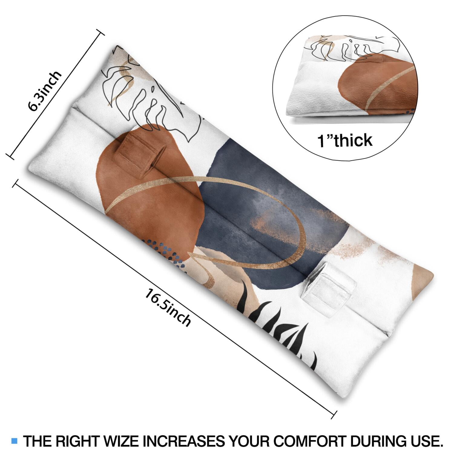 Universal Surgery Seatbelt Pillow Comfort for Mastectomy & Hysterectomy (Symmetrical)