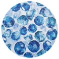 thumbnail image 2 of Round Grid Placemat ,One Sizex1, Round Placemat, PVC Plate Mat，15.4 Inch Non-Slip and Heat Resistant, Table Placemat, Dining Room Placemat Blue Gem, 2 of 7