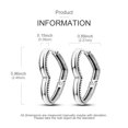 thumbnail image 3 of NARMO Original Heart Garden Waves 925 Sterling Silver Hoop Earrings AAA CZ for Women Jewelry Gift, 3 of 6