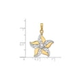 thumbnail image 2 of 14K Gold And White Rhodium Filigree Flower Pendant, 2 of 4