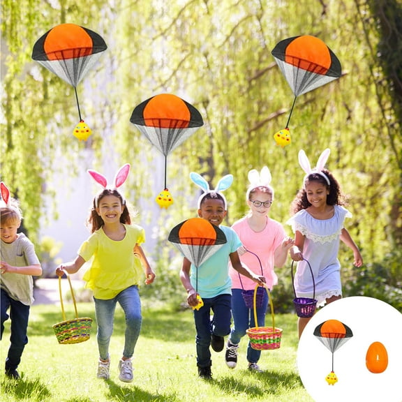 Taotanxi Orange Easter Egg With Parachute Toy for Kids Girls Boys Easter Basket Stuffers Gifts