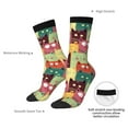 thumbnail image 2 of Yiaed Cute Cartoon Cat Print Great elasticity Crew Socks Sports socks for Men and Women, 2 of 5