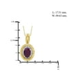 thumbnail image 4 of JewelersClub 1/2 Carat T.G.W. Ruby And Accent White Diamond 14K Gold Over Silver Women's Pendant, 18", 4 of 4