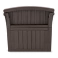 thumbnail image 4 of Suncast 31-Gallon Indoor & Outdoor Storage Patio Bench Chair, Java (3 Pack), 4 of 12